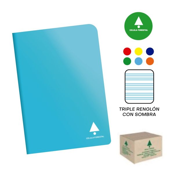 Cuaderno Triple Renglon Con sombra