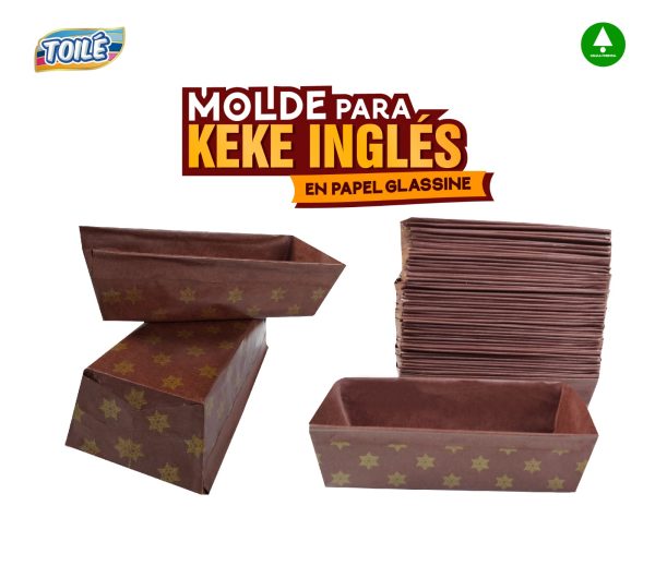 MOLDE PARA KEKE INGLES EN PAPEL GLASSINE DE 500gr