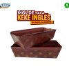 Molde para keke ingles en papel glasine de 750gr