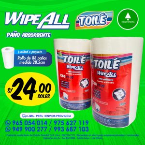Paño industrial wypall TOILE x rollo