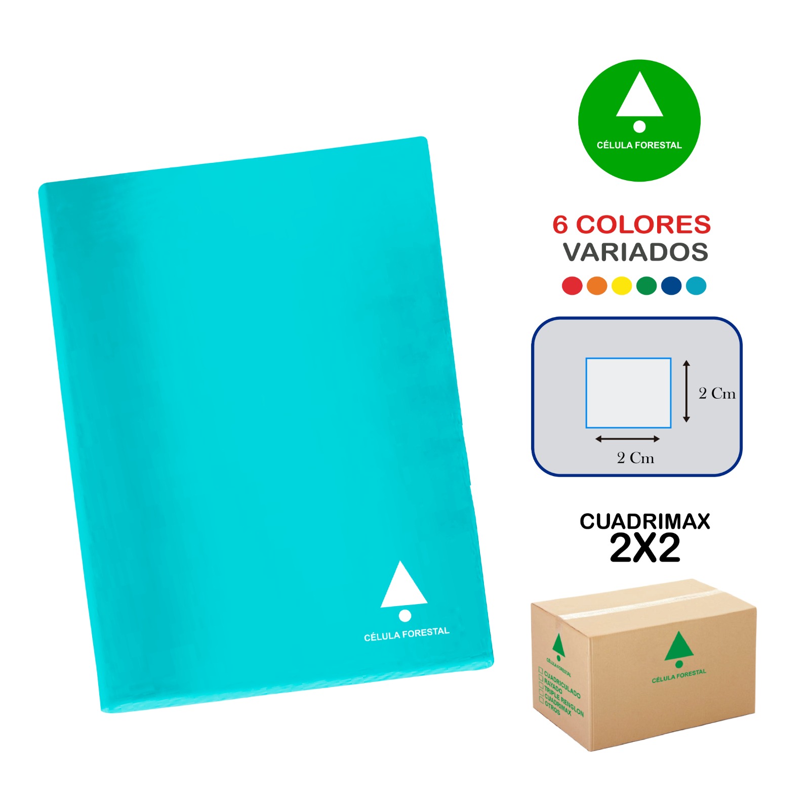 Cuaderno cuadrimax 2x2 cm