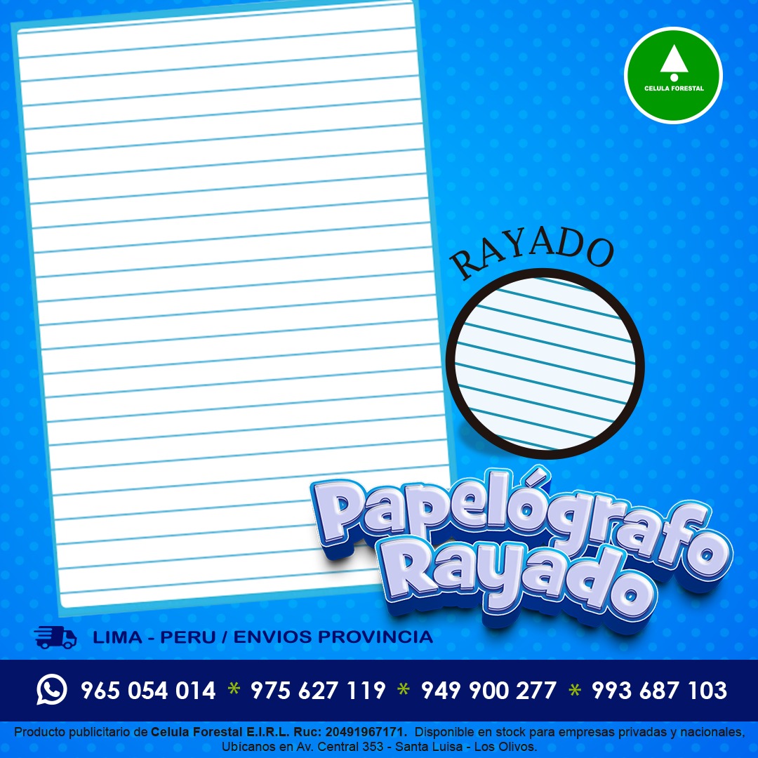 Papelografo rayado