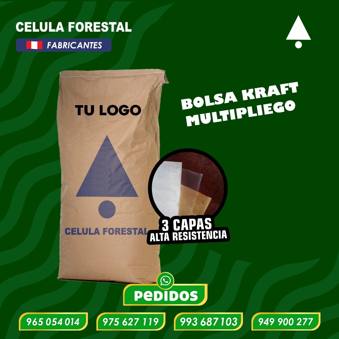 Sacos de papel kraft Peru con bolsa polietileno