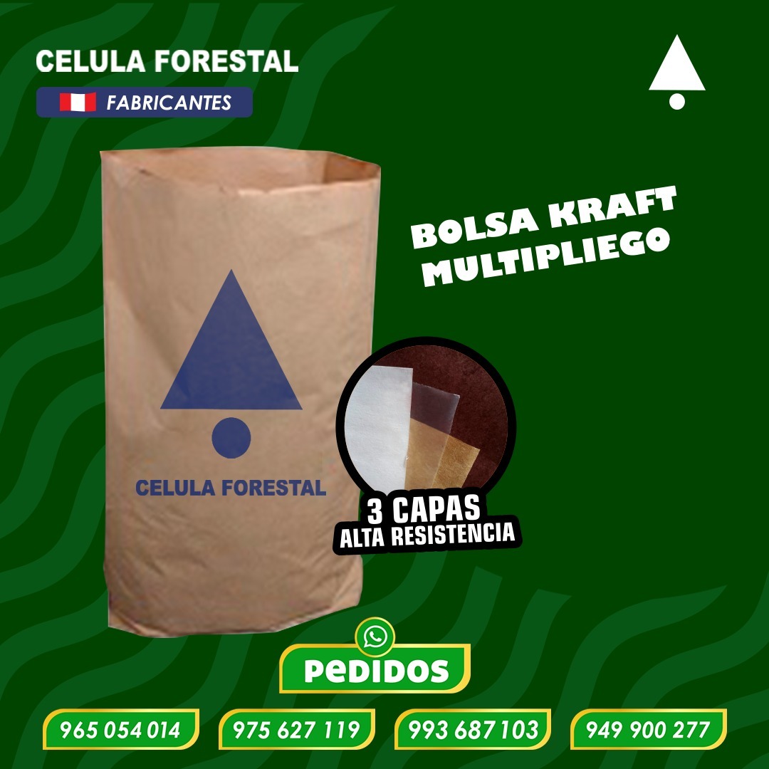 Sacos de papel kraft Peru con bolsa polietileno