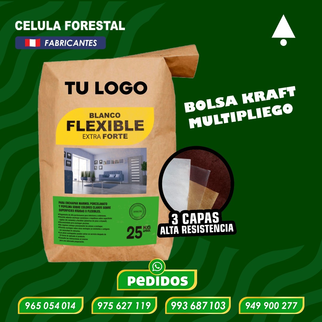 Sacos de papel kraft multipliego