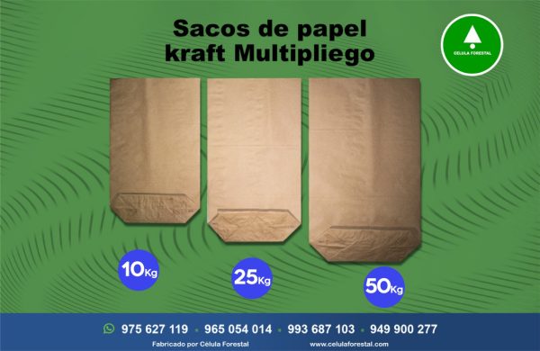 Sacos de papel kraft multipliego