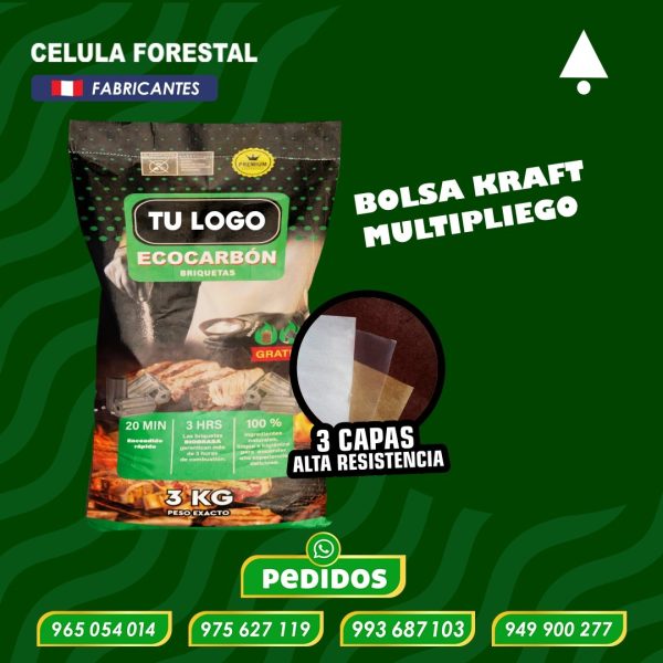 Bolsa de papel kraft industrial multipliego