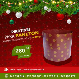 Pirotin para paneton glasine antigrasa (500 gr)