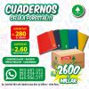 Cuadernos escolares grapados A4 80 hjs