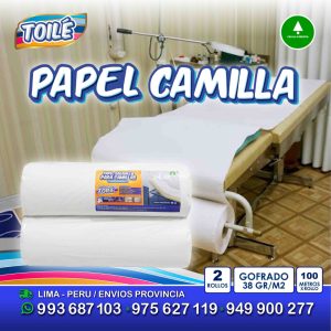 Papel sabanilla descartable para camilla (Toile)