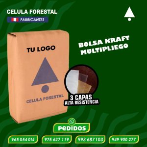 Bolsa de papel kraft para cemento 42 kg