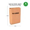 Bolsa de mortero de papel kraft boca abierta
