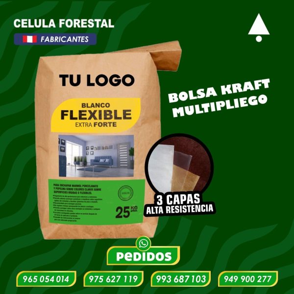Sacos de papel kraft PERU con bolsa polietileno