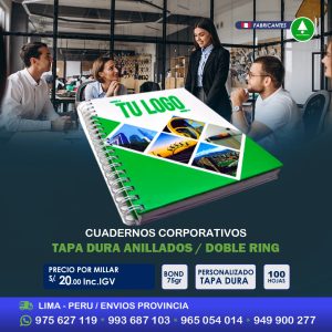 Cuadernos para merchandising corporativos