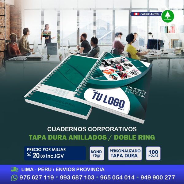Cuadernos para merchandising corporativos