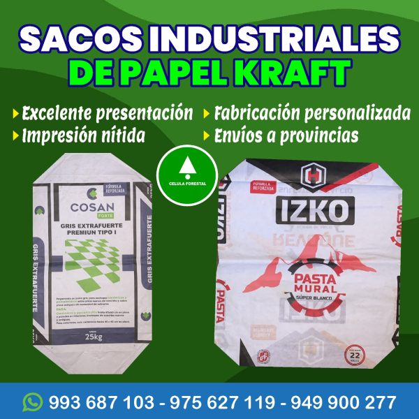 Sacos industriales de papel kraft para cal Sacos industriales de papel kraft para cal