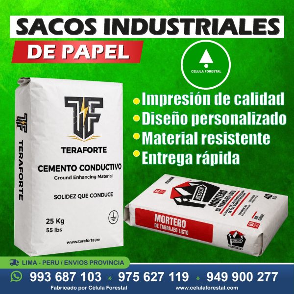 Sacos industriales de papel multicapa Sacos industriales de papel multicapa