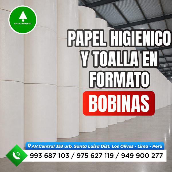 Bobina para Papel Toalla Materia Prima para Conversión Industrial Bobina para Papel Toalla | Materia Prima para Conversión Industrial