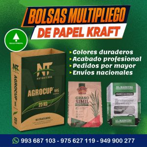 Bolsas multipliego de papel kraft para fertilizantes Bolsas multipliego de papel kraft para fertilizantes