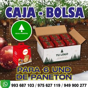 Caja - Bolsa paneton x 6 u Caja - Bolsa para paneton X 6 und