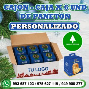 🥮 Caja para Panetón x 6 de Calidad | Full Color