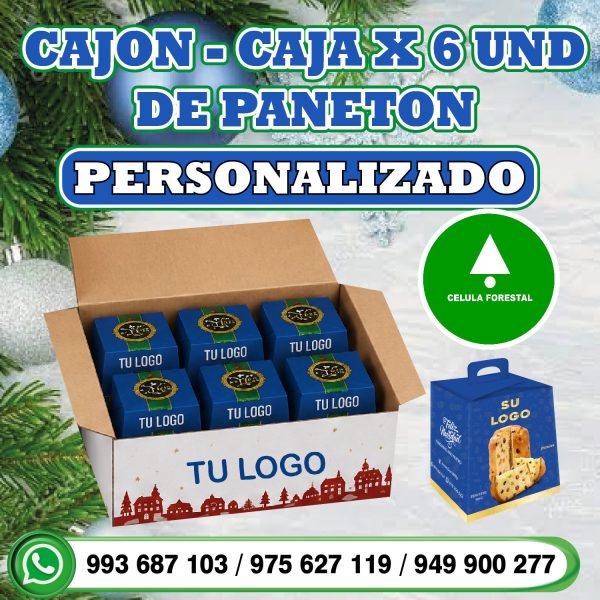 Caja para Panetón x6 u de Calidad 🥮 Caja para Panetón x 6 de Calidad | Full Color