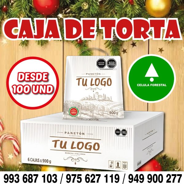 Cajon 📦Cajon con imprecion de 6 unidades para paneton
