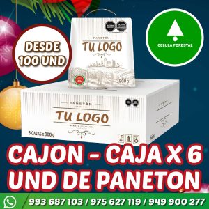 😎Cajon - caja de 500 gr de paneton a full color🌈