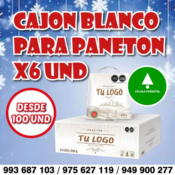 Cajon coporativo para paneton x 6 u Cajon corporativo para 6 unidades de paneton😉