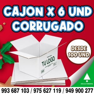 Cajon corrugado📦 x 6 unds de paneton de 500gr⚖