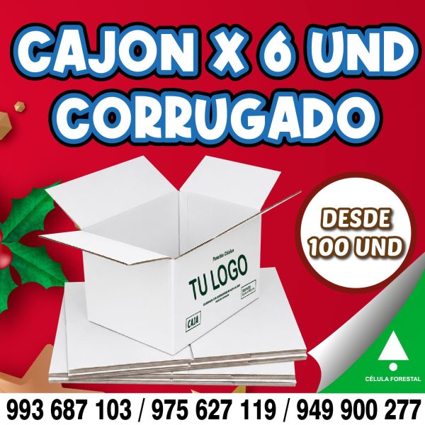 Cajon corrugado📦 x 6 unds de paneton de 500gr⚖