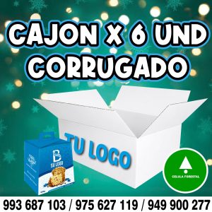 Cajon de Carton Corrugado para 6 u de paneton Cajon de Carton Corrugado para 6 und de paneton