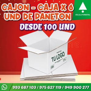 Cajon ecologico con imprecion a full color 🎨| paneton x 6