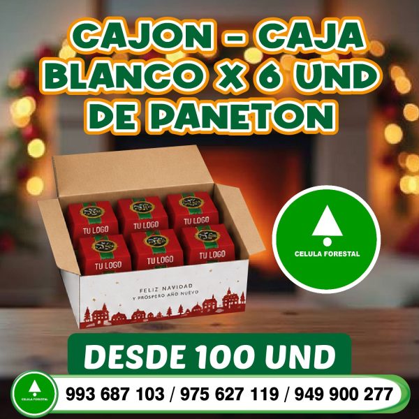 Cajon personalizado x 6 panetones de 500gr Cajon personalizado 😎 x 6 panetones de 500gr