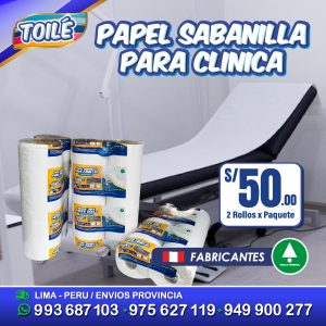Papel sabanilla precortado para clínicas
