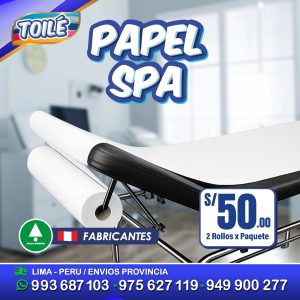 Papel sabanilla para spa y estética