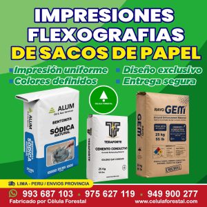 Sacos de Papel con Impresión Flexográfica para construccion Sacos de Papel con Impresión Flexográfica para construcción