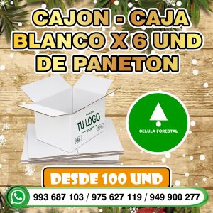 Cajon - caja blanca ⬜ x 6 und de paneton