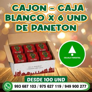 cajon de paneton por 6 unidades Cajon - Caja Blanco por 6 unidades