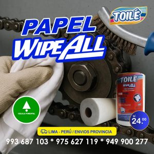 Paño wipe all para uso industrial x rollo toile